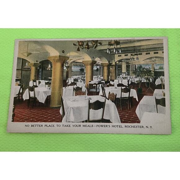 Postcard- No Better Place To‎ Take Your Meals - Power’s Hotel Rochester NY - Picture 1 of 2